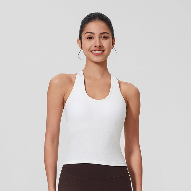 Yujia'S New Breathable Padded Vest Yoga Wear Beautiful Back Fixed One-Cup Quick-Drying Casual Outdoor Sports Top - Image 3